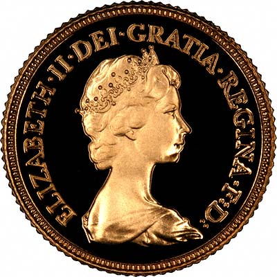Obverse of Proof 1983 Half Sovereign