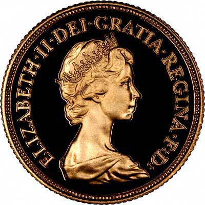 Our 1980 Gold Proof Half Sovereign Obverse Photograph