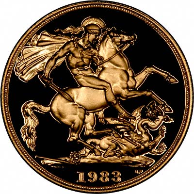 Reverse of 1983 Gold Proof £2