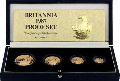 1987 Britannia Gold Proof Set With Certificate