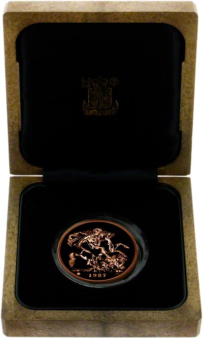 1987 Brilliant Uncirculated Five Pound Gold Coin in Presentation Box'