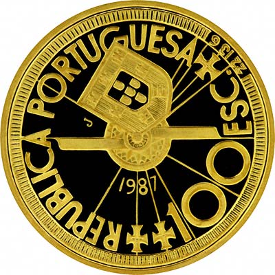 Obverse of 1987 Portuguese 100 Escudos