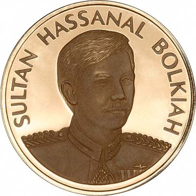 Obverse of 1998 Brunei Gold 1,000 Dollars