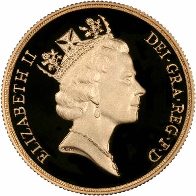 Obverse of 1988 Gold Proof Two Pound