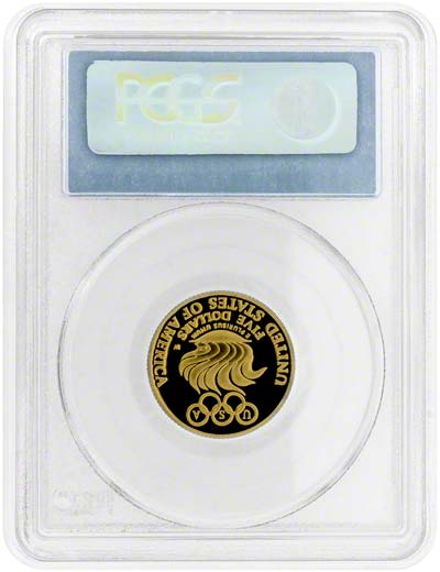 Reverse of 1988 Gold Proof Seoul Olympics $5 Commemorative Coin
