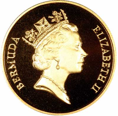 Obverse of Bermuda Gold $100 of 1989