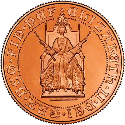 Obverse of 1989 £2 Gold Proof