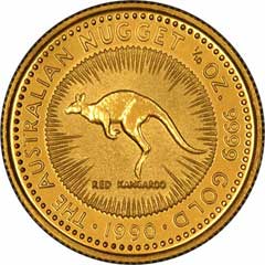 Reverse of One Ounce Gold Australian Nugget
