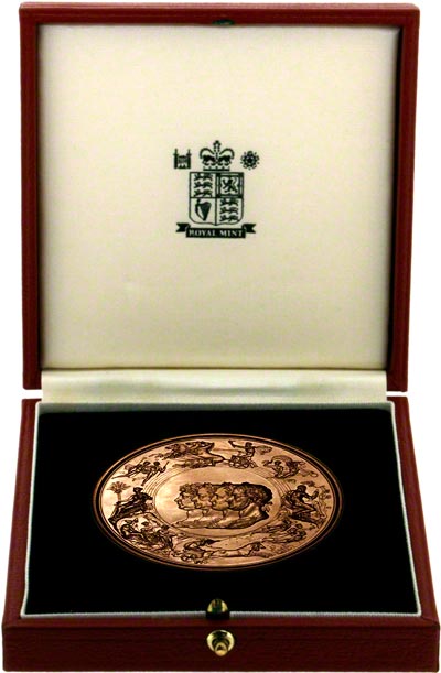 1990 Battle of Waterloo 175th Anniversary Gold Medallion in Presentation Box