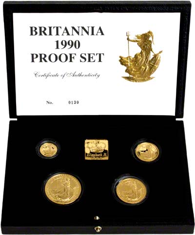 Certificate of 1990 Proof Gold Britannia Set