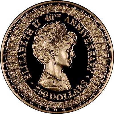 Princess Diana on Reverse of 1992 Australian Gold Coin