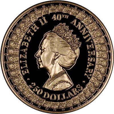 Princess Margaret on Reverse of 1992 Australian Gold Coin