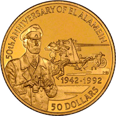 Reverse of 1992 Belize Gold $50