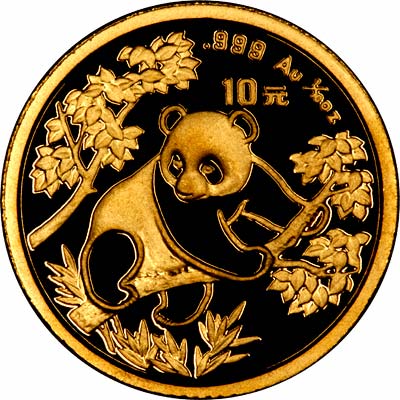 Reverse Design of 1992 Chinese One Ounce Gold Panda