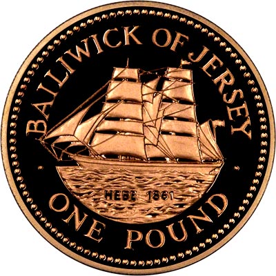 Reverse of 1992 Jersey Proof Gold Pound
