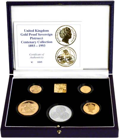 1993 Four Coin Sovereign Set in Presentation Box