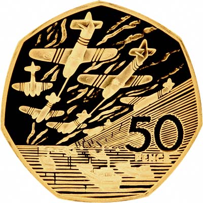 Reverse of 1994 EU Gold Proof Fifty Pence