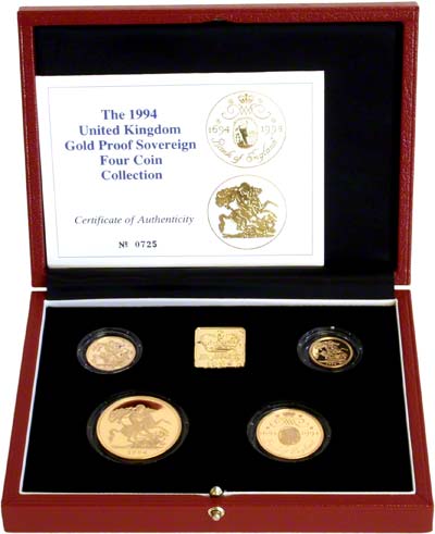 1994 Four Coin Sovereign Set in Presentation Box