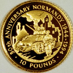 Reverse of Guernsey Gold £10 of 1994