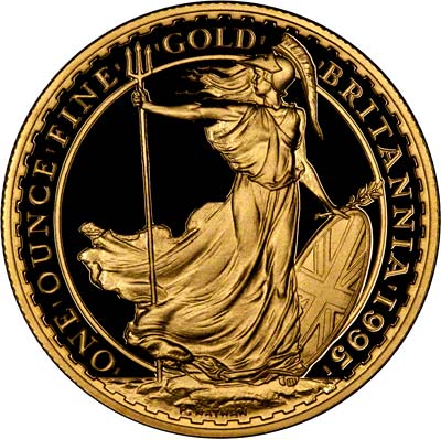 Reverse Design on 1995 Gold Britannia