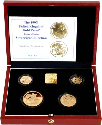 1995 Four Coin Sovereign Set in Presentation Box