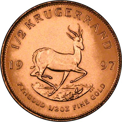 Reverse of 1997 Half Ounce Gold Krugerrand