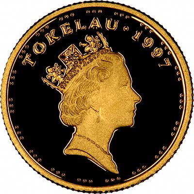 Obverse of 1997 Tokelau Gold Ten Dollars