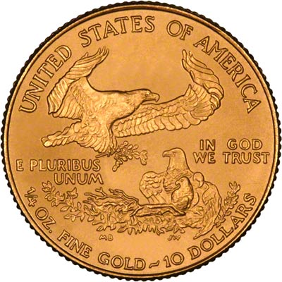 Reverse of 1997 Quarter Ounce Gold Eagle