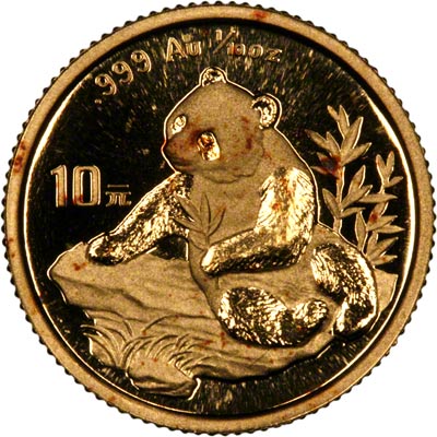 Reverse of a 1998 Chinese Gold Panda