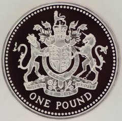 Reverse of 1998 Silver Proof One Pound Coin