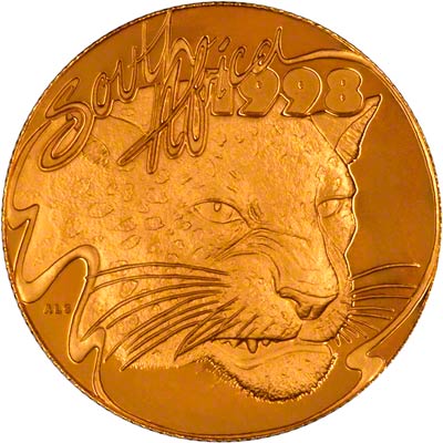 Obverse of 1998 Proof Natura Half Ounce Coin - Leopard