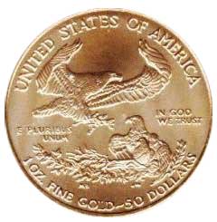 Reverse of 1999 US Gold Eagle