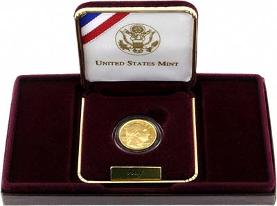 1999 USA $5 George Washington Bicentennial Gold Presentation Box