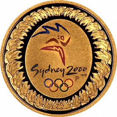 2000 Sydney Olympic Logo & Rings on Reverse of Australian $100 Gold Proof Coin