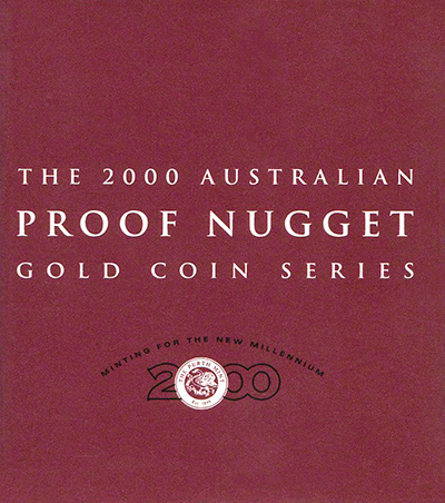 2000 Australian Quarter Ounce Gold Proof Kangaroo Nugget Coin Outer Box