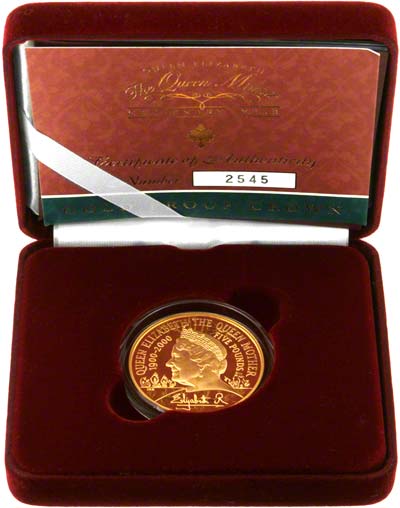 2000 Gold Proof Five Pound Crown in Presentation Box