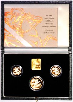 Our 2000 Gold Three Coin Sovereign Collection Photograph