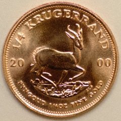 Reverse of 2000 Quarter Ounce Krugerrand