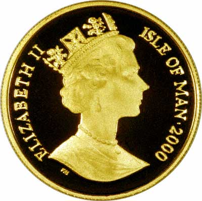 Obverse of 2000 Manx Gold Proof Coin