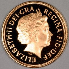 Obverse of 2000 Proof Sovereign