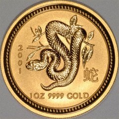 Reverse of 'Year of the Snake' Gold Coin