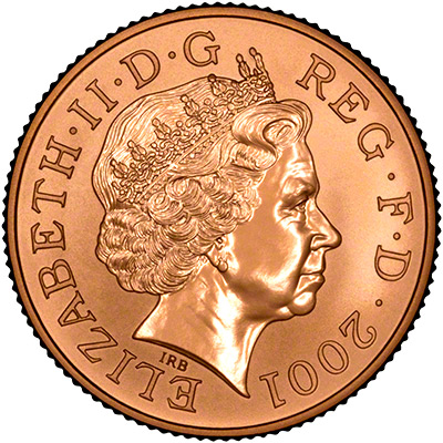 Obverse of the 2001 £5 Victorian Anniversary Crown with Reverse Frosting