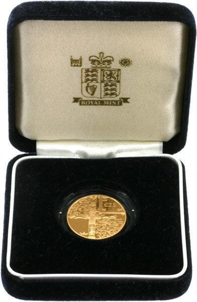 2002 Alderney Gold Proof £25 in Presentation Box