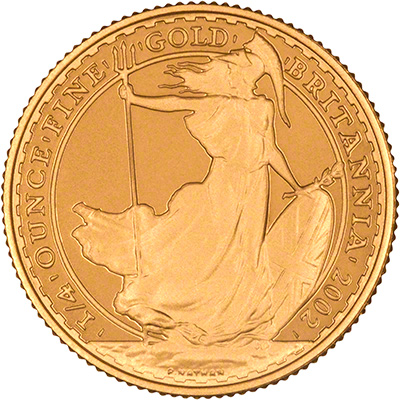 Reverse of 2002 Gold Proof Britannia