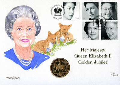 2002 Golden Jubilee Five Pound Crown in Presentation Card