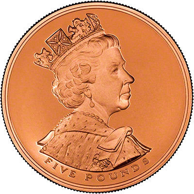 Obverse of 2002 Golden Jubilee Gold Crown