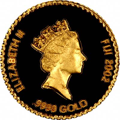 Obverse of 2002 Fiji .9999 Fine Gold 5 Dollars