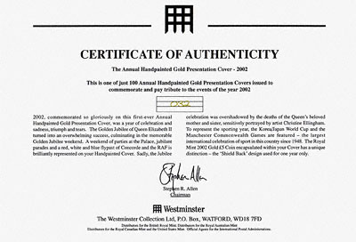 2002 Golden Jubilee Quintuple Sovereign Certificate