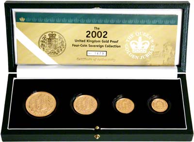 2002 Four Coin Sovereign Set in Presentation Box
