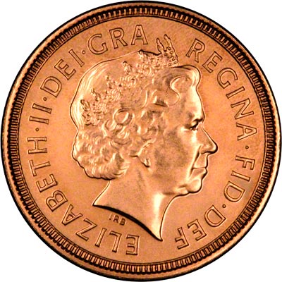 Obverse of 2002 Uncirculated Half Sovereign